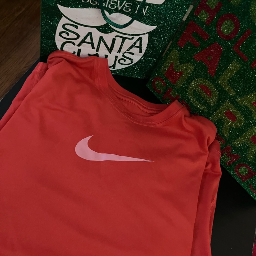 Nike Kids Long Sleeve Orange Tee